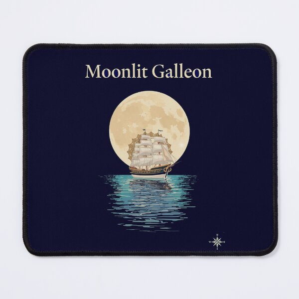 Item preview, Moonlit Galleon —Part of the Celestial Keel Collection — where history sails through dreams. designed and sold by Mythic Tide.