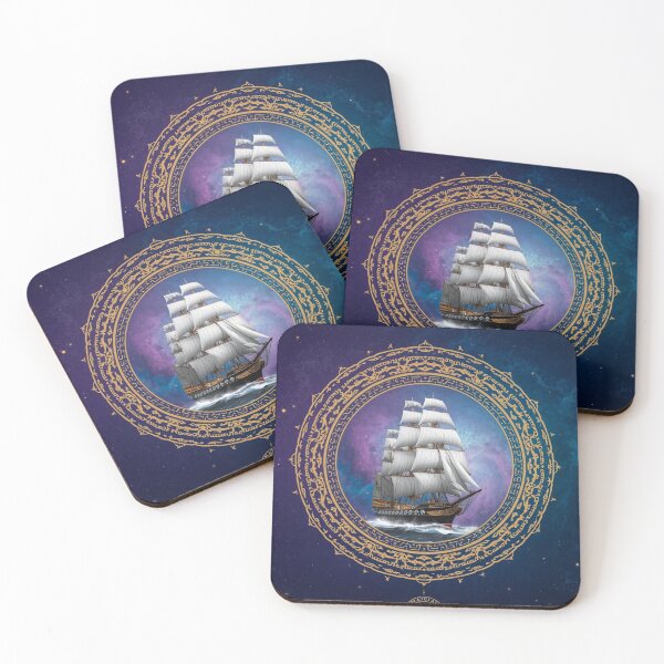 Item preview, Voyage Through Nebula — Part of the Celestial Keel Collection — where history sails through dreams. designed and sold by Mythic Tide.