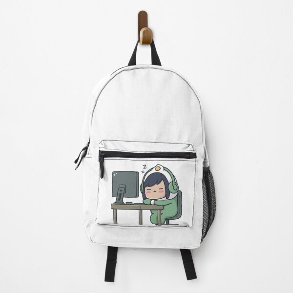 Item preview, Cute Gamer Sleeping at PC Sticker designed and sold by abicir.