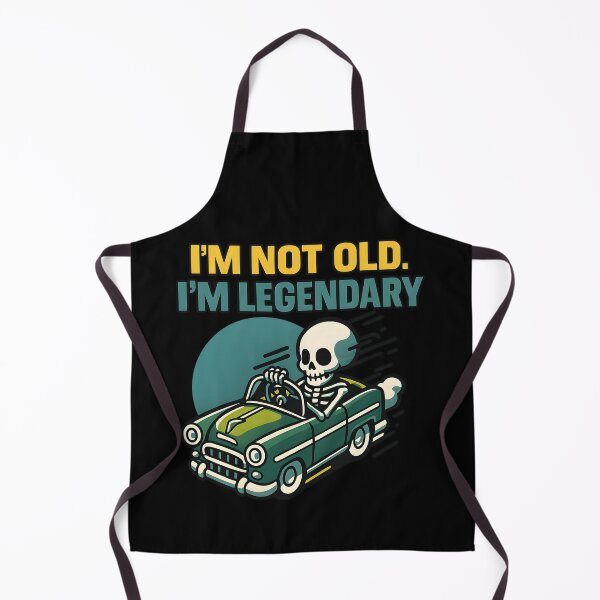 Item preview, I’m Not Old I’m Legendary Funny Skeleton Driving Vintage Car Retro Humor Design designed and sold by DrawHandArt.