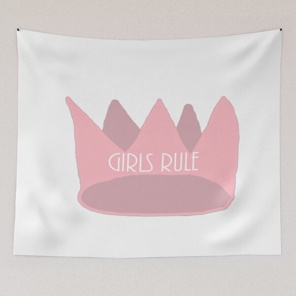 Item preview, Pink Crown With 'Girls Rule' Text Emphasizing Girl Power And Feminine Confidence designed and sold by Beautiful art store.