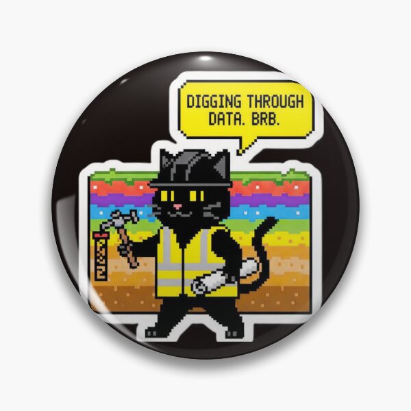 Item preview, Black Cat Geotechnician Pixel Art - Terrain Strata 8-bit designed and sold by Omarupattern51.