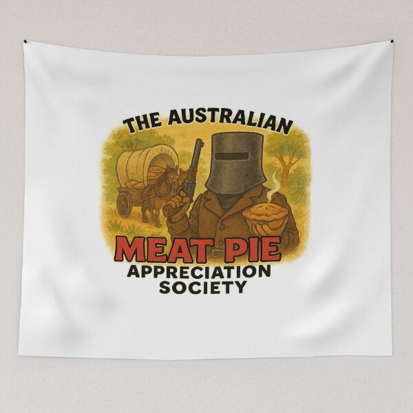 Item preview, Ned Kelly Bushranger – Classic Aussie Outlaw with Meat Pie designed and sold by The Australian Meat Pie Appreciation Society.