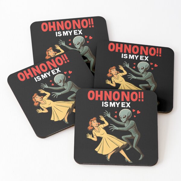 Item preview, Oh No Is My Ex Funny Alien Retro Comic Sci Fi Humor Breakup Joke Design designed and sold by DrawHandArt.