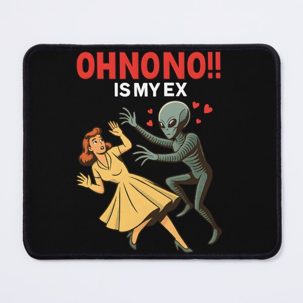 Item preview, Oh No Is My Ex Funny Alien Retro Comic Sci Fi Humor Breakup Joke Design designed and sold by DrawHandArt.