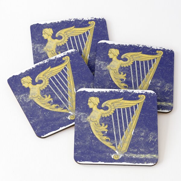 Item preview, Kingdom of Ireland Flag Metal Texture | Irish Harp Flag Metal Design designed and sold by RoyalMerchantShop.