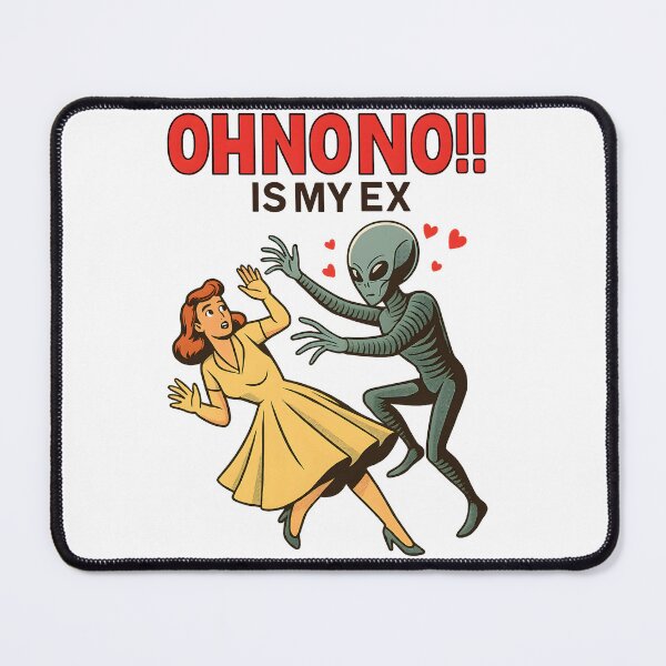 Item preview, Oh No Is My Ex Funny Alien Retro Comic Sci Fi Humor Breakup Joke Design designed and sold by DrawHandArt.