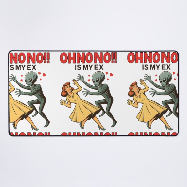 Item preview, Oh No Is My Ex Funny Alien Retro Comic Sci Fi Humor Breakup Joke Design designed and sold by DrawHandArt.