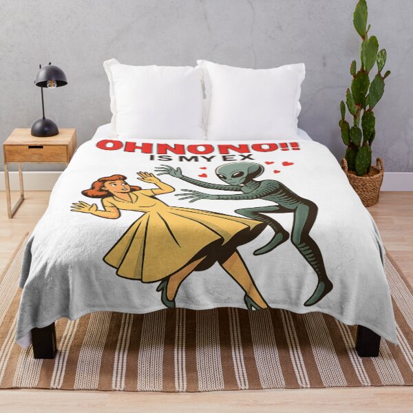 Item preview, Oh No Is My Ex Funny Alien Retro Comic Sci Fi Humor Breakup Joke Design designed and sold by DrawHandArt.