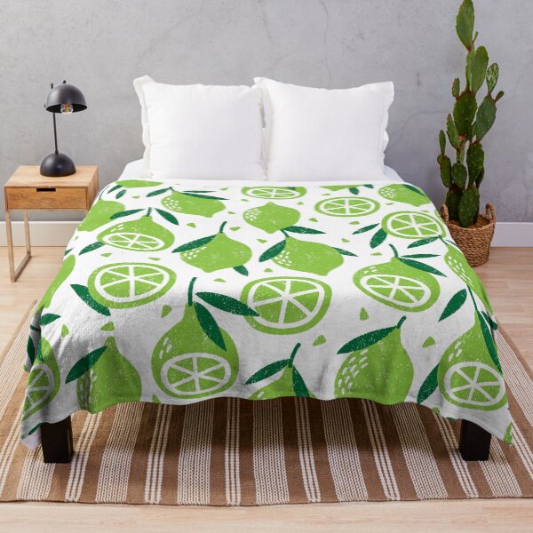 Item preview, Citrus Verde — Limes, Halves, and Leaves Pattern designed and sold by NicolaZhukov.