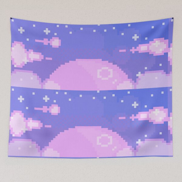 Item preview, pastel pixel art sky ^_^ designed and sold by cottonlacey.