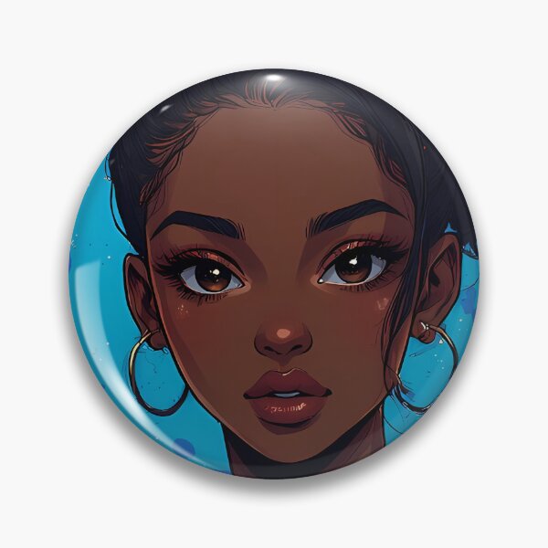 Item preview, A beautiful woman with curly black hair wears a blue hoodie and large hoop earrings designed and sold by Innercosmic.