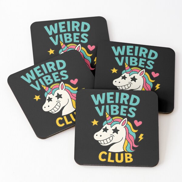 Item preview, Weird Vibes Club Funny Unicorn Retro Pop Art Design designed and sold by DrawHandArt.