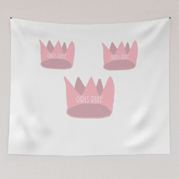 Item preview, Pink Crown With 'Girls Rule' Text Emphasizing Girl Power And Feminine Confidence designed and sold by Beautiful art store.