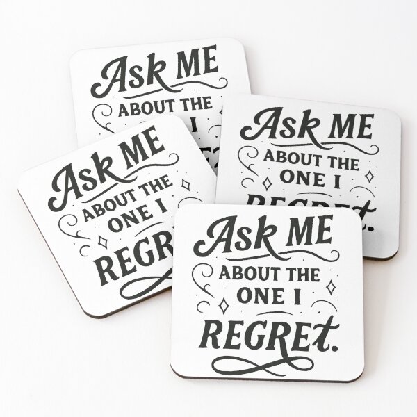 Item preview, The One I Regret Tattoo Quote designed and sold by Lia Vina.
