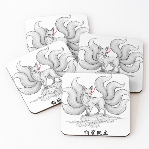 Item preview, Nine-Tailed Kitsune Mystical Fox Charcoal Anime designed and sold by JOSTH.