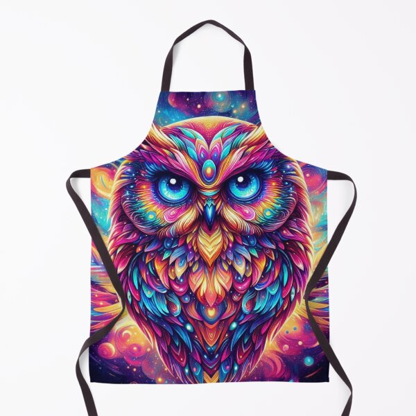 Item preview, Psychedelic Cosmic Owl – Neon Spirit of the Forest designed and sold by AspisArtworks.
