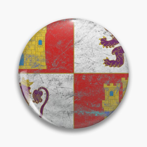 Item preview, Historical Castile and León Flag – Metal Texture Design designed and sold by RoyalMerchantShop.