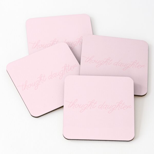 Item preview, Thought Daughter - funny relatable meme slogan statement quote aesthetic coquette girl feminine female pink cursive saying designed and sold by Celine Aves.