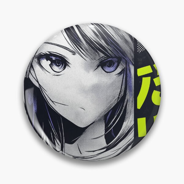 Artikelvorschau, Manga Neon Eyes – Retro Comic Panel Anime Girl entworfen und verkauft von Oni-Pixels.