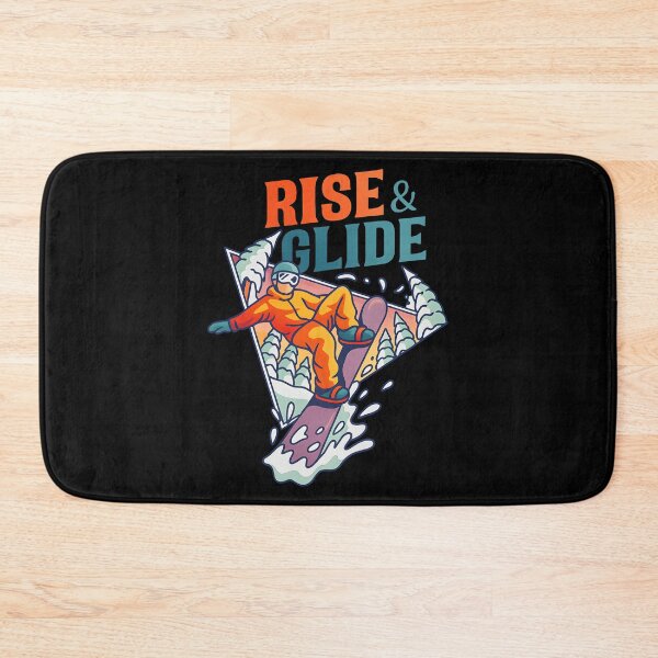 Item preview, Rise and Glide Retro Snowboard Adventure Graphic Design designed and sold by DrawHandArt.