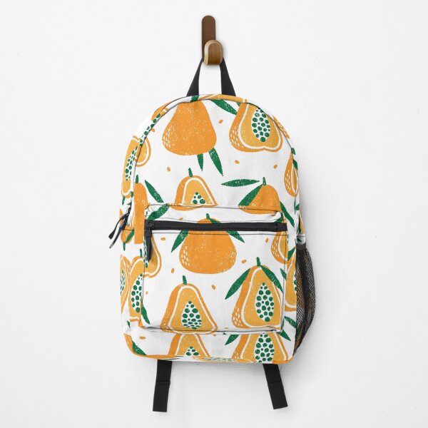 Item preview, Tropical Bloom — Papayas, Seeds, and Leaves Pattern designed and sold by NicolaZhukov.