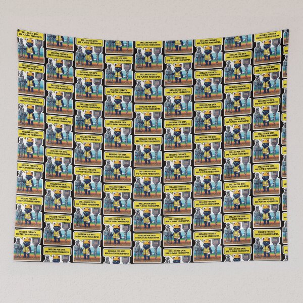 Item preview, Cat Drilling Engineer Pixel Art - 8-bit Drilling designed and sold by Omarupattern51.