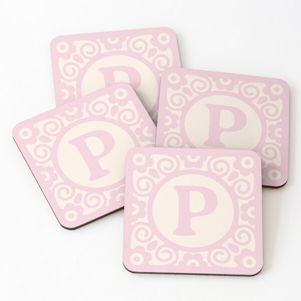 Item preview, LETTER BLOCK ROSE - P designed and sold by purplepixel.