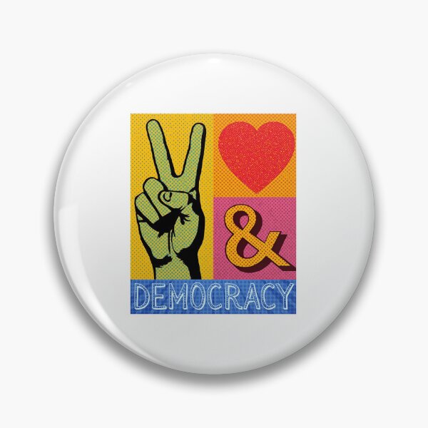 Item preview, Peace Love & Democracy – Pop Art Activist Design for Change Makers designed and sold by gillys.