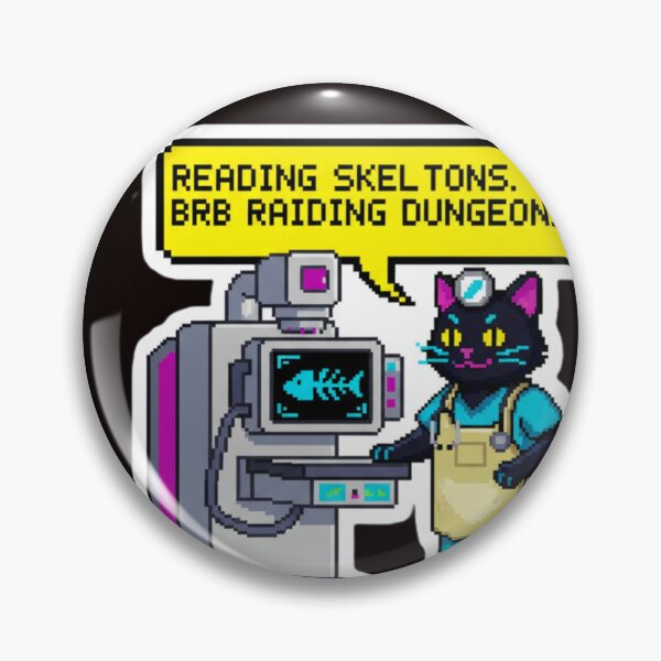 Item preview, Cat Radiologist Pixel Art Sticker - 8-bit X-ray designed and sold by Omarupattern51.
