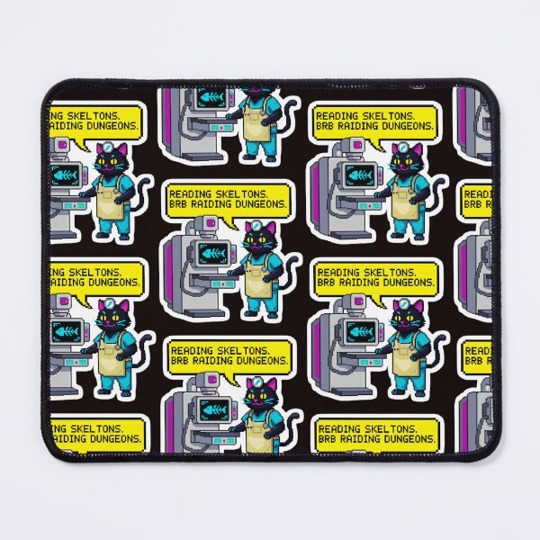Item preview, Cat Radiologist Pixel Art Sticker - 8-bit X-ray designed and sold by Omarupattern51.