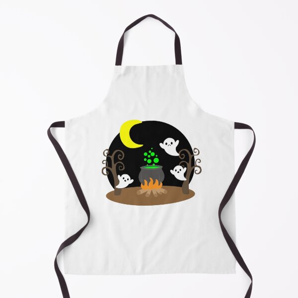 Item preview, Cute Ghosts Around the Witch's Cauldron at Night designed and sold by shinyjewel.