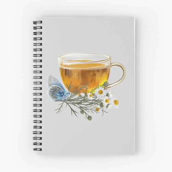 Item preview, Chamomile Tea and Common blue butterfly (Polyommatus icarus)  designed and sold by Art_By_Wing.