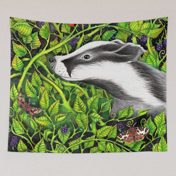 Item preview, Badger in the Brambles designed and sold by Christina Plumb.