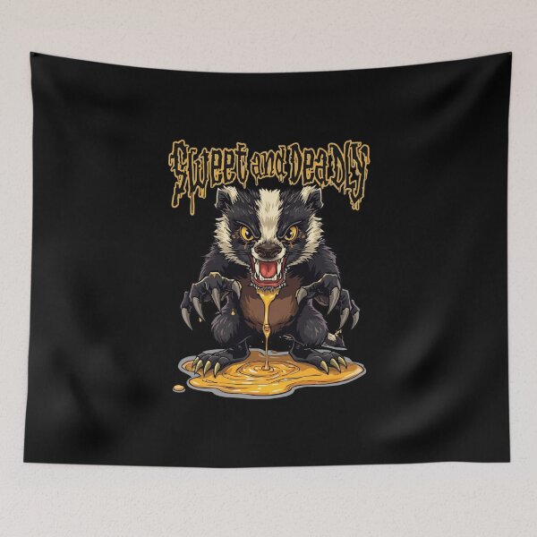 Artikelvorschau, Sweet and Deadly Honey Badger Funny Savage Honey Cartoon entworfen und verkauft von gushtera.