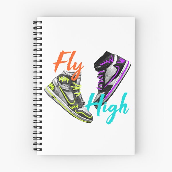 Item preview, Fly High – Retro High-Top Sneaker Neon Art designed and sold by sherifshaaban.