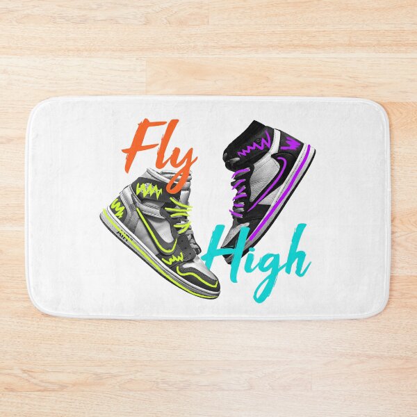 Item preview, Fly High – Retro High-Top Sneaker Neon Art designed and sold by sherifshaaban.