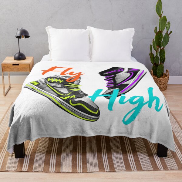 Item preview, Fly High – Retro High-Top Sneaker Neon Art designed and sold by sherifshaaban.