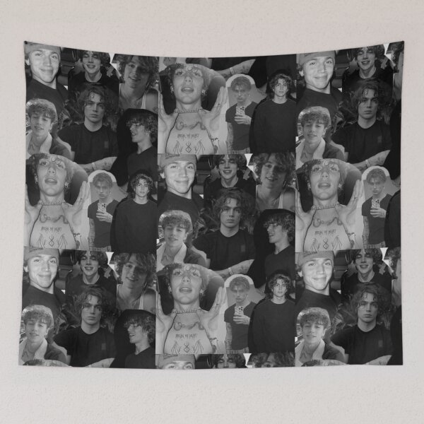 Item preview, Vinnie Hacker Collage Black and White   designed and sold by DrawnByGee.