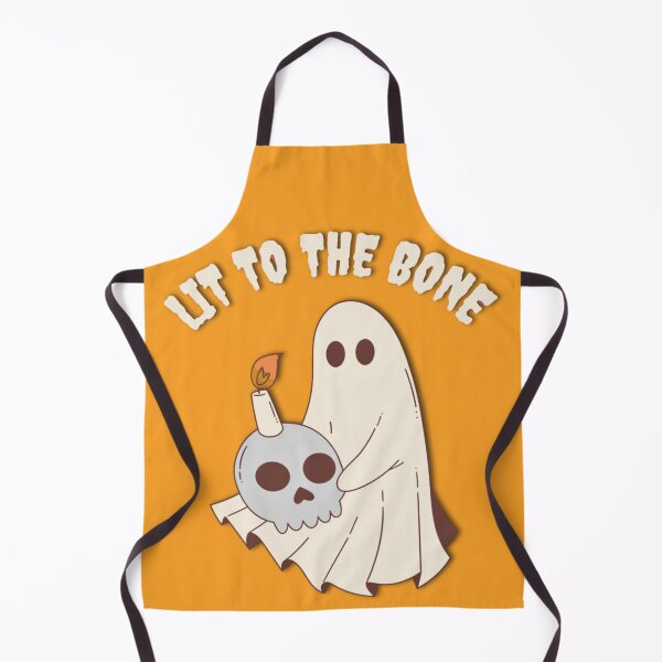 Item preview, LIT TO THE BONE: Funny Ghost Holding Skull Candle Halloween Graphic designed and sold by WHITE FLAME PRINTS.