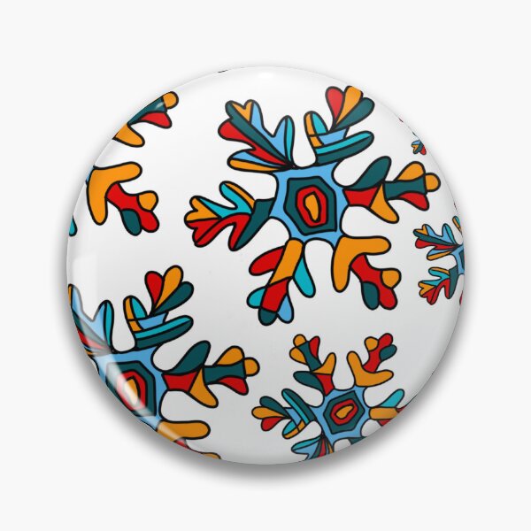 Item preview, Hand drawn coloured snowflake designed and sold by BritishDelights.