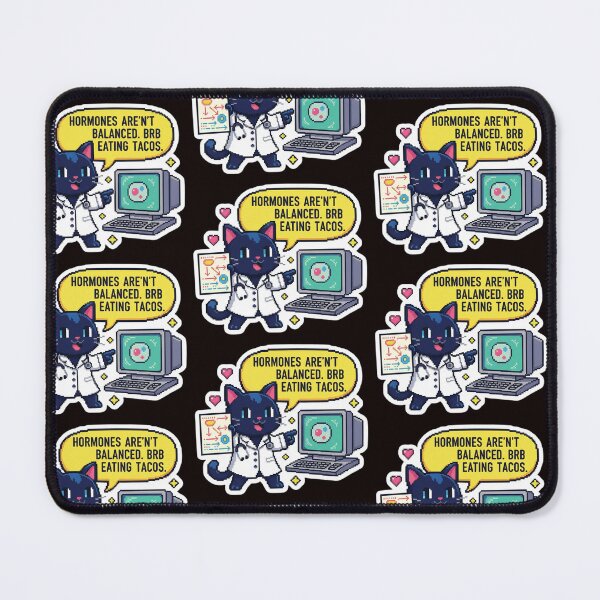 Item preview, Endocrinologist Cat Sticker Pixel Art - Retro Hormonal 8-bit designed and sold by Omarupattern51.
