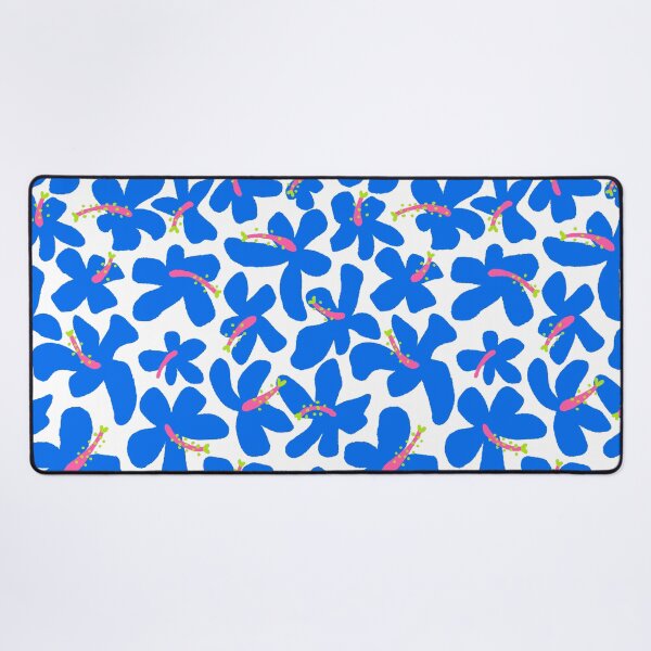 Item preview, Funky Blue Hibiscus Flowers Pattern designed and sold by Farissa Designs.
