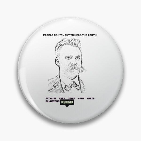 Item preview, Nietzsche Quote T-Shirt – "People Don’t Want to Hear the Truth" Philosophy Shirt, Deep Thinker Gift designed and sold by PhiloStore1.