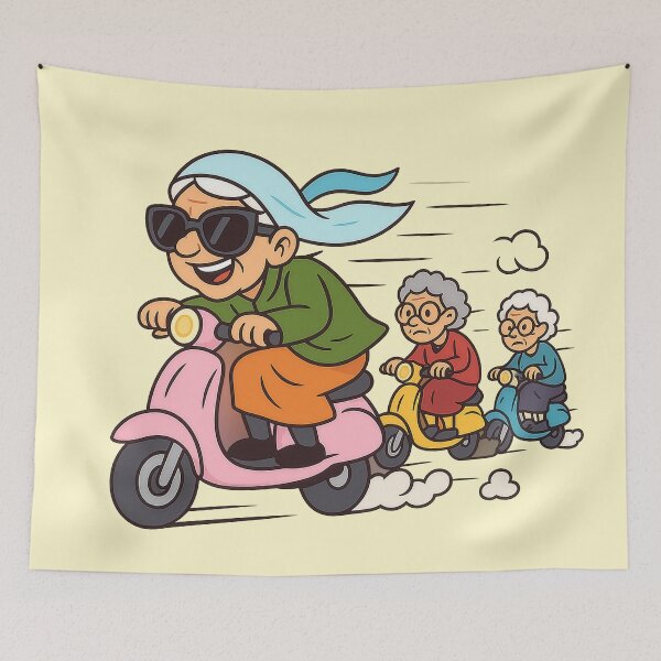 Item preview, Granny Scooter Race - Leader vs. Challengers designed and sold by kornkobart.