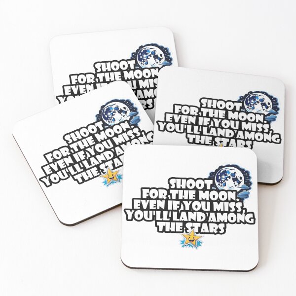 Item preview, Shoot for the Moon Motivational Quote – Inspirational Stars Design designed and sold by JaaGo PopLab.