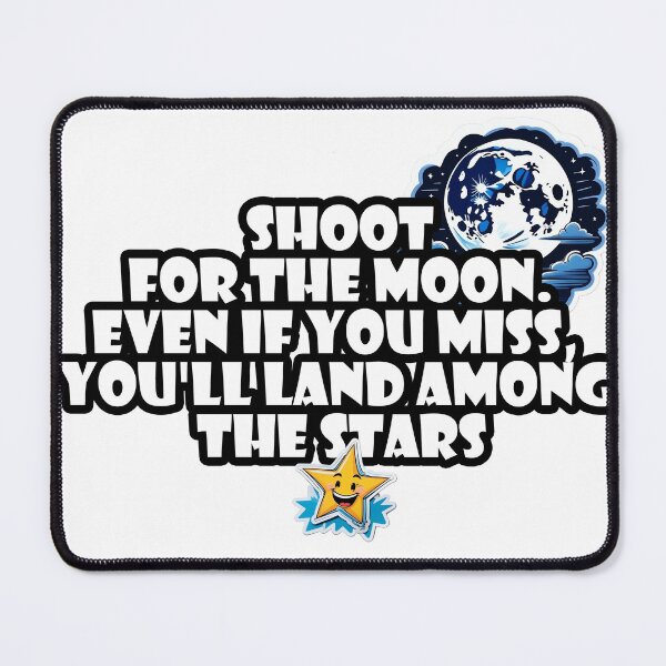 Item preview, Shoot for the Moon Motivational Quote – Inspirational Stars Design designed and sold by JaaGo PopLab.