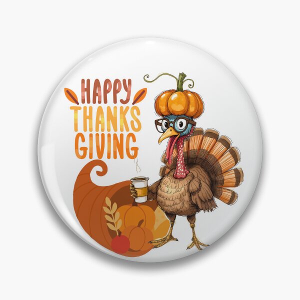 Artikelvorschau, Happy Thanksgiving funny Turkey with Coffee entworfen und verkauft von Modern-Tropical.