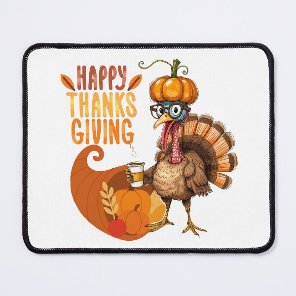 Item preview, Happy Thanksgiving funny Turkey with Coffee designed and sold by Modern-Tropical.