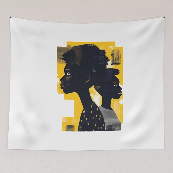 Item preview, Abstract Black Portrait Art – Modern Minimalist Design designed and sold by DesignArtist.ia.